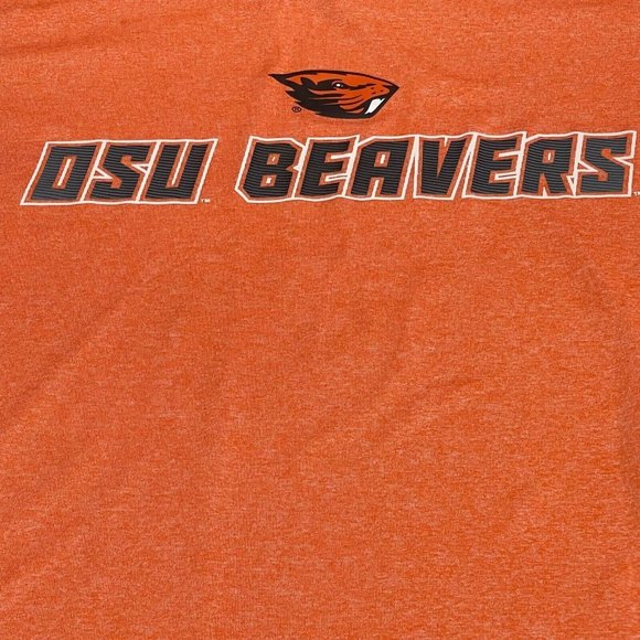 Oregon State Beavers OSU Shirt Men’s Medium Orange Short Sleeve - Picture 5 of 8